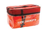 Airhead (4) Adult Type II Keyhole Orange Life Vests & Clear Storage Bag